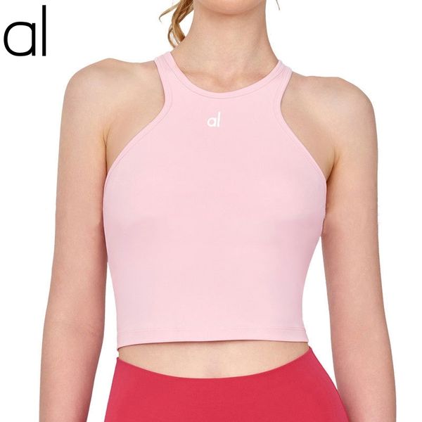 Al0yoga-180 Yoga Sütyen Kadın Tank Top Slim Kadın Egzersiz Yastıklı Entegre Spor Yeleği