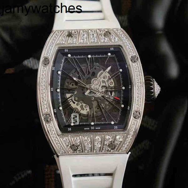 Data Richardmill Luxury Watch Mechanical Business Leisure RMS010 Automático Fita Full Case Trend Swiss Movement Wristwatches