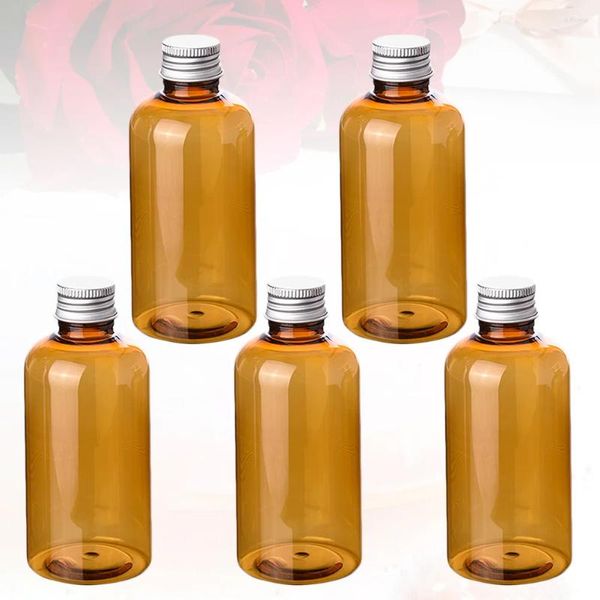 Garrafas de armazenamento 10 PCs 200 ml Dispensação de garrafa plástica vazia Dispensação de alumínio Tampa de tampa de lotes reabastecidos portão de água