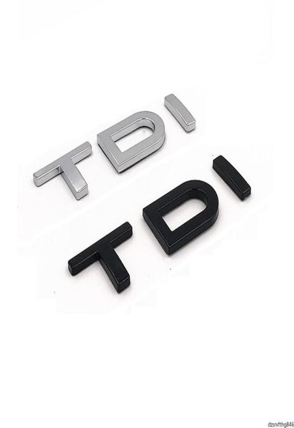 Lettere nere cromate TDI coperchio del bagagliaio Distintivi parafango Emblemi Distintivo dell'emblema per A3 A4 A5 A6 A7 A8 S3 S4 R8 RSQ5 Q5 SQ5 Q3 Q7 Q81301409