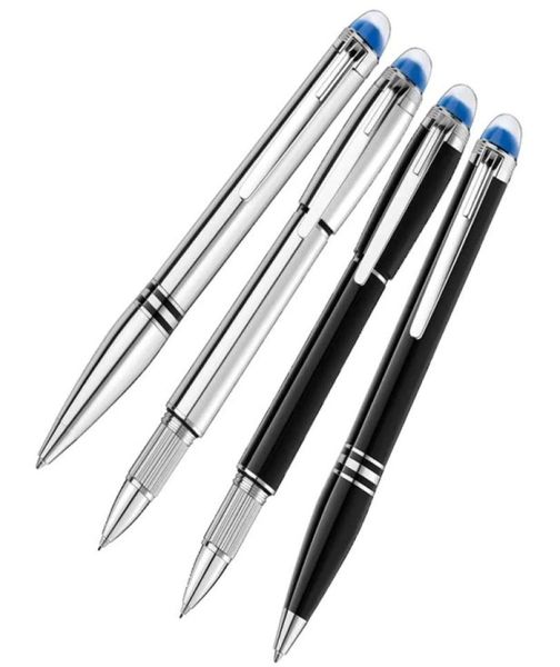 LGP Luxury Fountain Rollerball Ballpoint Pen hochwertiger blauer Kristall -Top -Schreibwarenschreiben mit Seriennummer 8514418 glatt