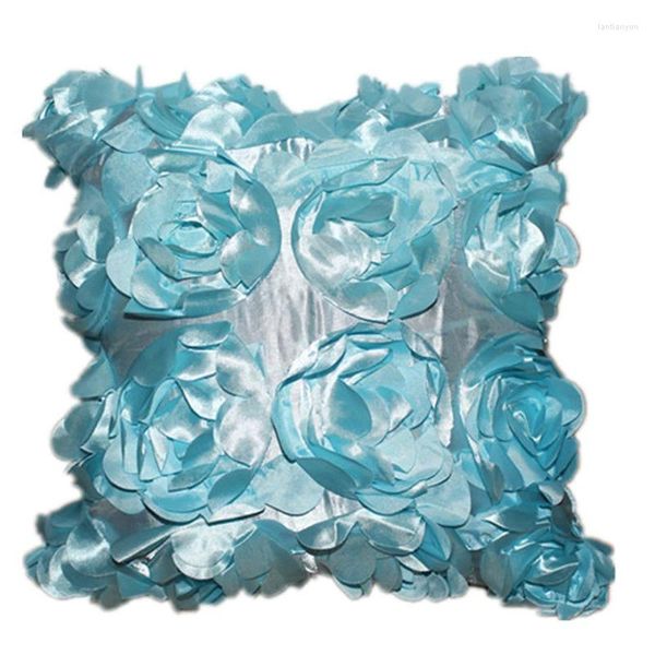 Подушка 3D цветочное полиэфирное покрытие 42x42 см. Корпус с твердым броском для дивана CAR HT-PSEC-06