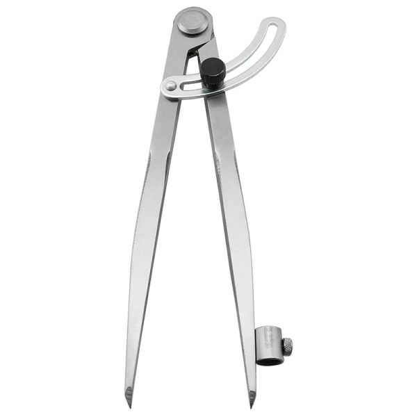 Lock de 8 polegadas Compass de 200 mm de precisão Divisor Scribe Tool com porta -lápis para geometria, madeira, metal e couro