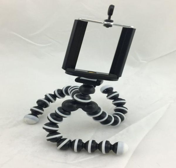 10pcs Mini -Größe Flexibler Tintenfischstativ -Ständer Halterungshalter für Mobiltelefon -Action -Kamera mit Clip Mount für iPhone Samsung7287913