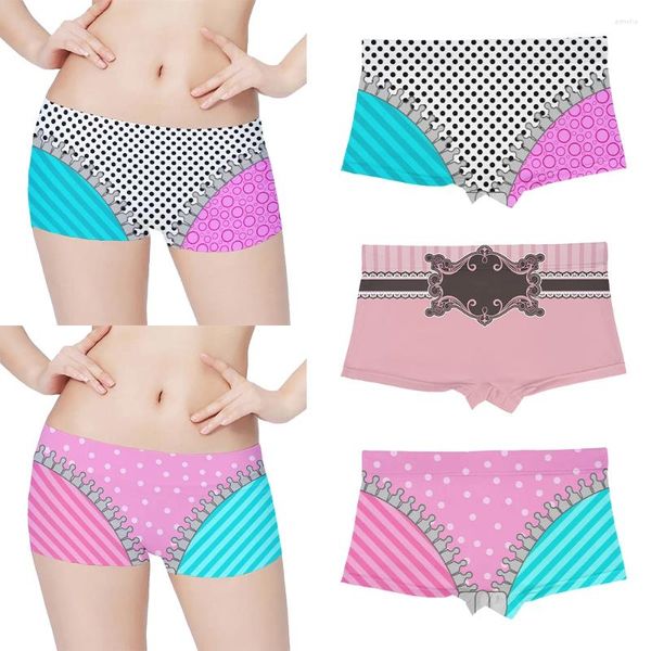 Mutandine da donna Shorts a strisce a strisce rosa dolce estate comode vacanze in spiaggia bauli di nuoto pantaloni di sicurezza quotidiana kawaii