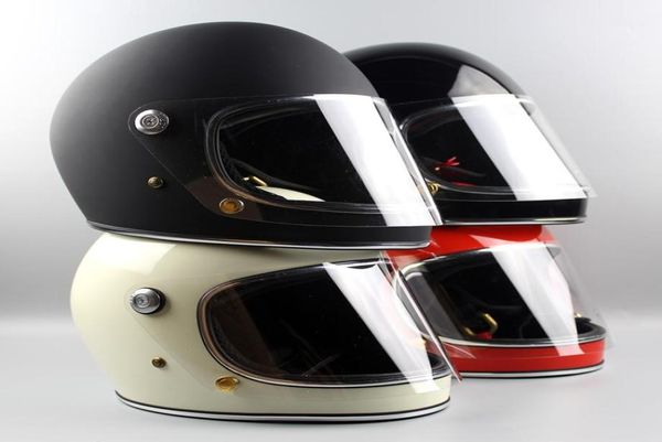 Casco da moto Co Thompson Ghost Rider Racing Shiny Vintage Elmets Full Face With Visor Capacete Casco Moto3301863