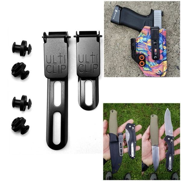 Werkzeuge 5 Sätze 420 Edelstahl -Taillenclip für Messerscheidescheide Scheide K Klemme Kydex Holster -System mit Jagdgürtel Rückenclips tragen