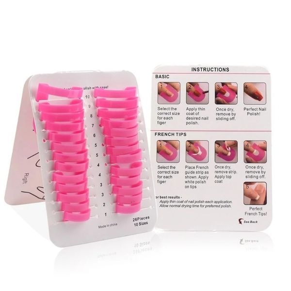 26pcs em forma de u unhas guia adesivo adesivo esmalte de verniz adesivos protetores de manicure ferramenta tampa de dedo à prova de derramamento para ferramentas de extensão de unhas