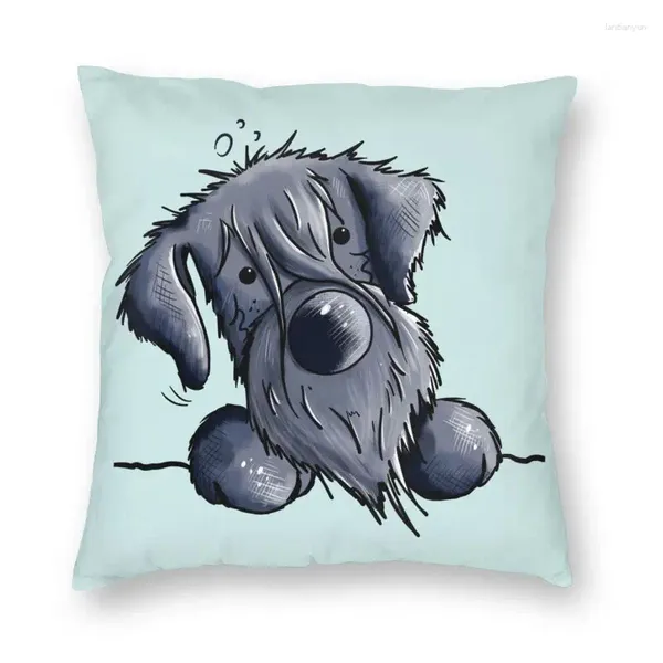 Подушка персонализированная миниатюрная собака Schnauzer Dog Cover Cover Home Decor 3D Двойное печатное животное для автомобиля