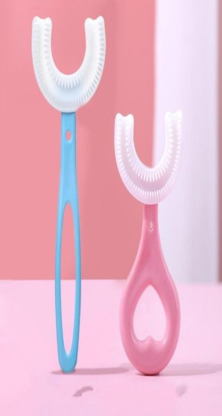 Силиконовая детская зубная щетка 360 градусов Ushaped детские зубные щетки чистить детские зубы для ухода за полостью рта 20220225 Q25356485