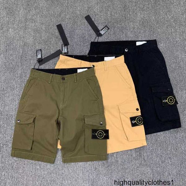 Designer High Version 24SS Luxury Fashion Vier-Wege-Insel-Logo-Taschenarbeit Casual Shorts Early Spring Classic gewaschene Shorts für Männer Qdgu