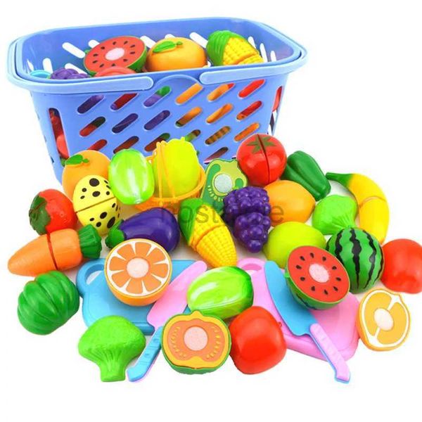 Cozinhas brincar de comida fingir brincar de conjunto de frutas vegetais Kids Kitchen Toys Kids Trok House Toy Fingle Playset Kids Educational Toys 2443