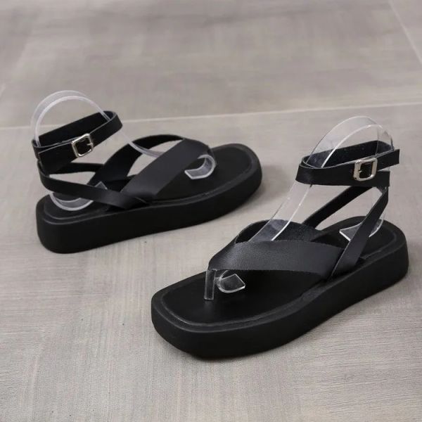Stivali 2022 Sandali Comfort Scarpe per le donne si adattano femmina Beige Summer Flip Flip Flops Platform Shoe Nuova Fashion Black Sprin
