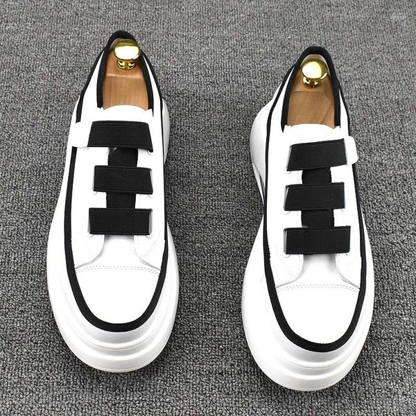 Gelegenheitsschuhe koreanische Männermarke Marke Designer Original Lederschuh bequeme Luftkissen Sneakers Flats Plattform Schuhe Schuhmänner