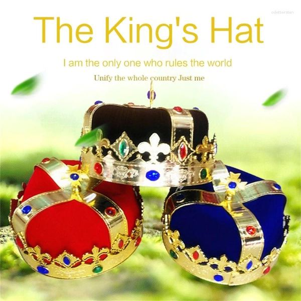 Berets King Crowns Kid Birthday Party Hut für Halloween Weihnachtskostüm Diadnen Stirnband PO -Requisiten