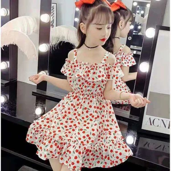 Vestido de festa de verão de menina filhos Floral Suspenders Dresses Princess 2 4 a 12 anos Crianças de bebê Roupos de bebê 10 casual 240403