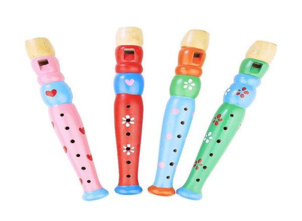 20cm Pequeno flauta de ritmo de madeira para crianças crianças pré -escolares infantil Music Iluminment Early Education Musical Toy5111647