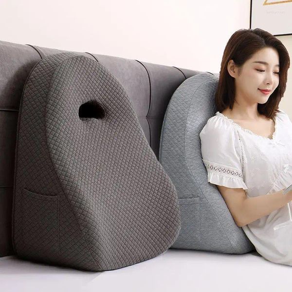 Travesseiro de travesseiro de cama multifuncional grande cintura de backrest brincando com telefones celulares em sofá -cama tatami bolsa macia