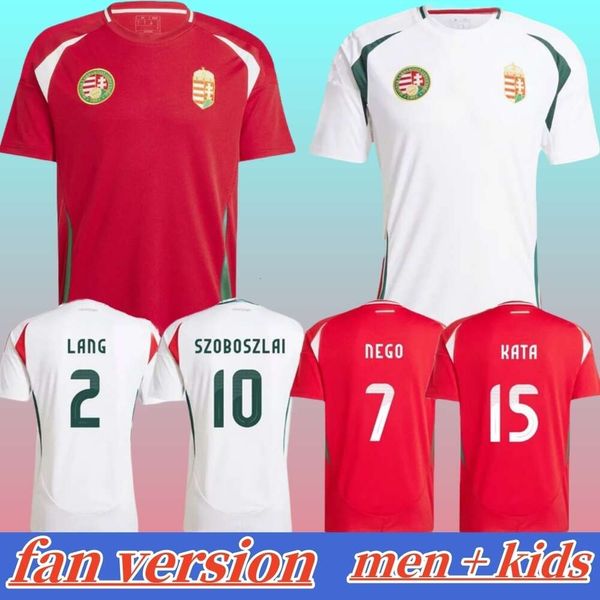 24 25 Euro Hungria Euro Cup Camisa de Futebol SZOBOSZLAI 2024 Seleção Nacional Húngara 2025 GAZDAG ROLAND Camisas de Futebol Homens Camisa de Futebol Kit Kit Uniforme