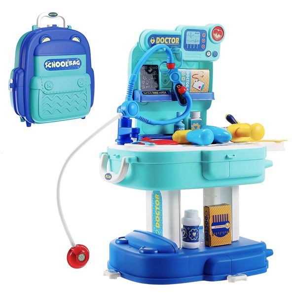 Kit de estetoscópio Child Childrens Toys Dentista Abs Finque Mochila Doctor 240315