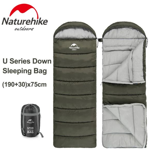 Ausrüstung Naturhike Ultraleichte Campingschlafsbag Umschlag Spleißen hält warm warm 3 -Jahreszeiten -Baumwolle im Freien Schlafsack Travel