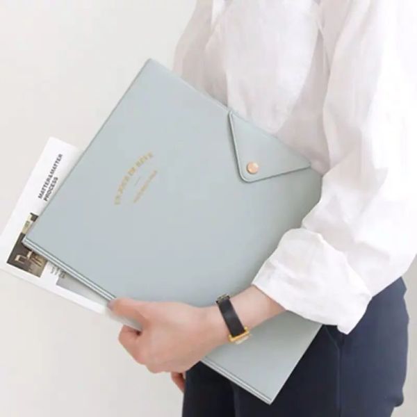 Bag 1PC Kawaii Korean Fashion Business A4 Datei Ordner Dokument Papierbeutel Multifunktion Desk Organizer Aufbewahrungskoffer Schreibweise