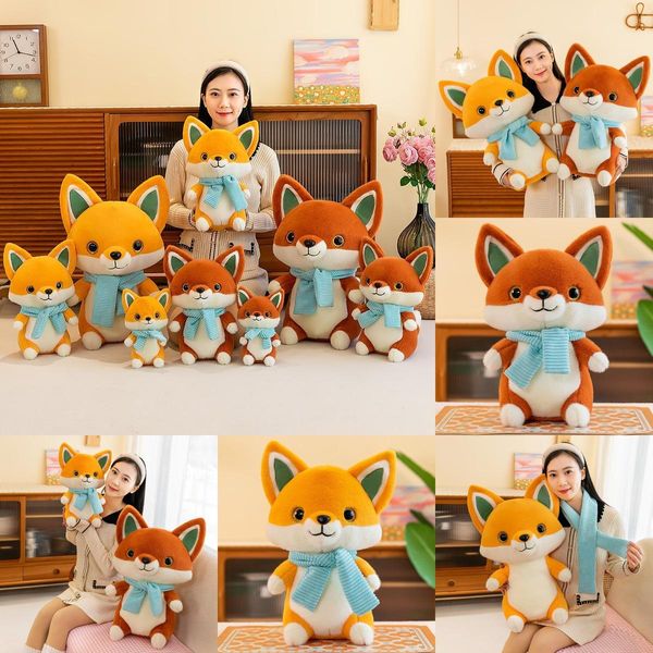 Neues niedliche Plüsch Fox Doll Plüsch Spielzeugpuppen -Stoffpuppenkissen Dekoration für Geburtstagsgeschenke