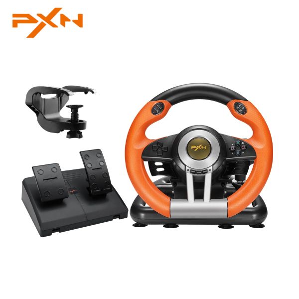 Tekerlekler PXN V3 Pro Oyun Direksiyon Simidi Yarışı Simülatörü 180 Rotasyon Oyun Volante PC/PS4/Xbox One/Xbox Serisi S/X/Nintendo Switch