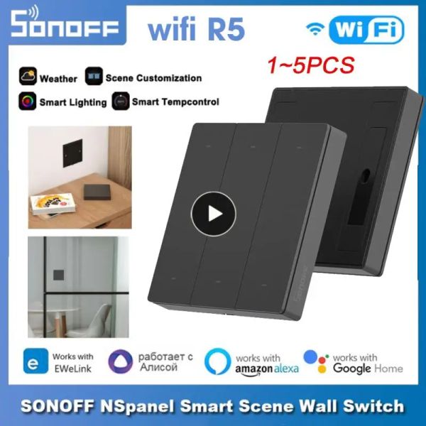 Kontroll -Sonoff Switchman R5 Wireless WiFi 6Key Free Wire Smart Home -Szene Ewelink Controller Works Sonoff M5 / Minir3 Smart Switch