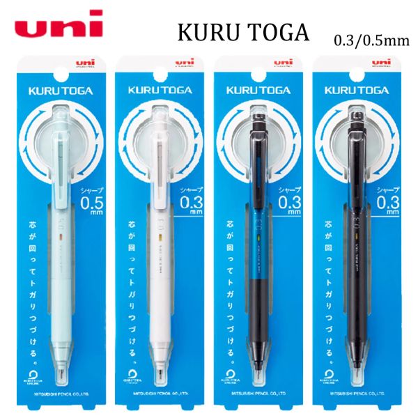 Карандаши Uni Механический карандаш Kuru Toga Sellvolving Lead M3/5ks Office Accessories 0,3/0,5 мм школьные принадлежности канцелярские товары рисунок