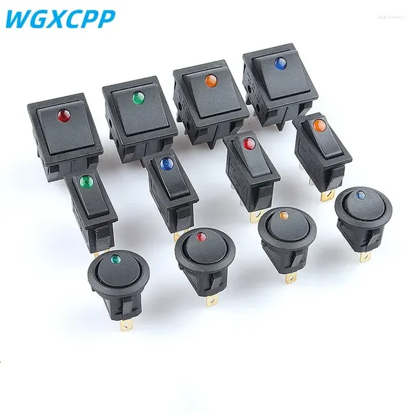 Controllo per la casa intelligente 4 PC 3/4 PIN Mini Rocker Switch Pulsante ON-OFF 6/10/16/30A 250 V Piedi di rame/Contatti d'argento Apparecchiature elettriche con