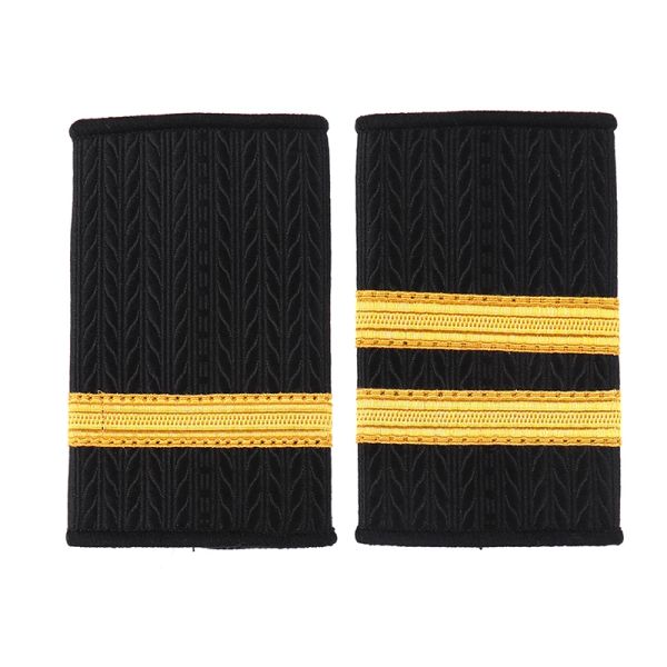 1 paio di episodi di epaulette professionali epaulets oro badge a strisce oro