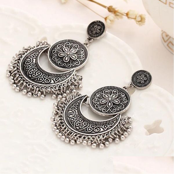 Orecchini lampadici dangle di lampadario Gypsy etnico vintage Boho Nakers for Women Ladies Drop Brincos Jewelry 2023 Delivery Dhcla