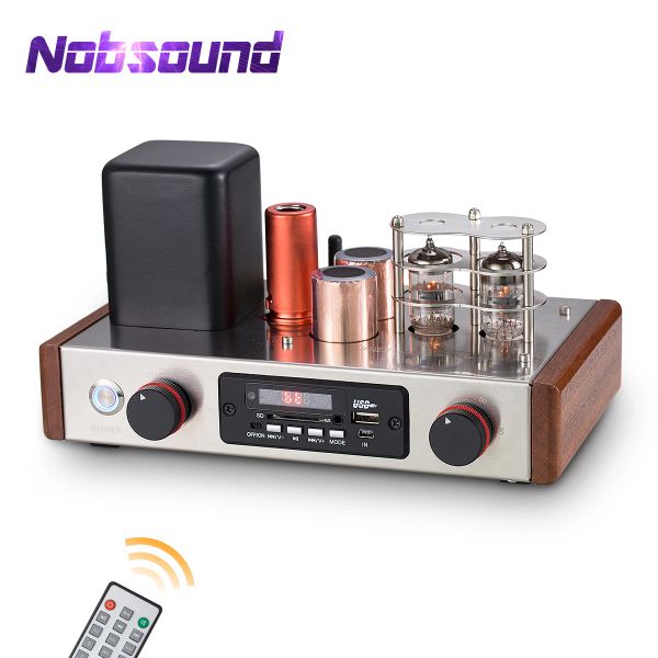 S Nobsound D153 HiFi Classe A Vacuum Tube Pre -amplificador Bluetooth Receptor Home Estéreo Pré -amplificador Usb Music Player Radio FM