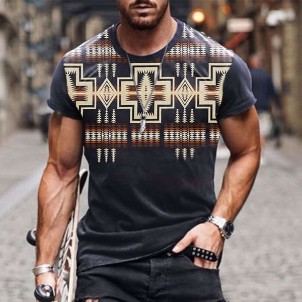 2024 New American Style Top 3D Digital bedrucktes T-Shirt Casual Lose Sports Kurzärmele