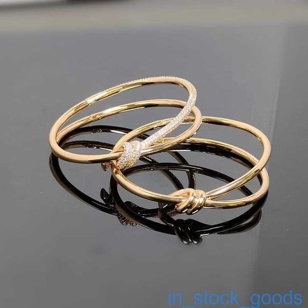 Braccialetti femminili High End Logo 1to1 originale Bracciale intrecciata Vgold Vgold Twisted Bracciale