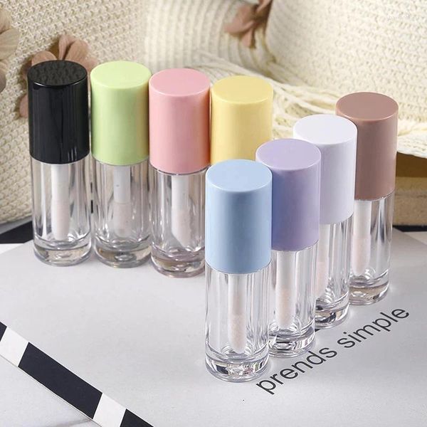 Speicherflaschen 10pcs 6ml DIY Lippenrohrbehälter mit Kappe leere Lippenstiftflasche Lipgloss Kosmetische Probe Großhandel
