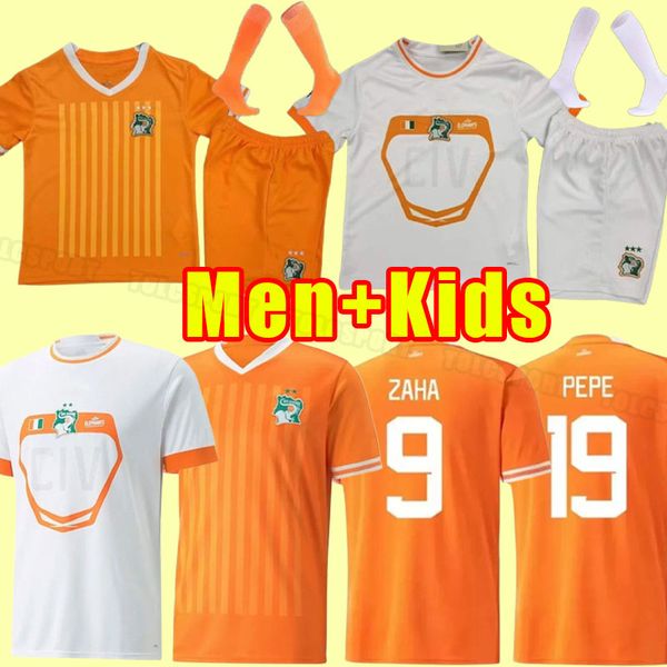 2023 Cote d Ivoire Jerseys Camisetas de futebol da Costa do Marfim 23 24 Pepe Kessie Haller Zaha Bailly Boly Uniformes Nacionais Fãs Jogador Versão Men Kids