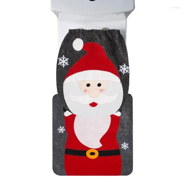 Toilettensitz Deckt Rentier Cover Weihnachten Deckel 2pcs Schneemann Santa und warmes Dekor für El Home