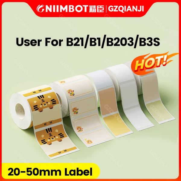 Fotografia NIIMBOT Official Adesivo Térmico Rótulo de Papel Docos de Branco Rolls 2050mm Mindura de Impressão para B1 B21 B3S Rótulo Fabricante de Impressores