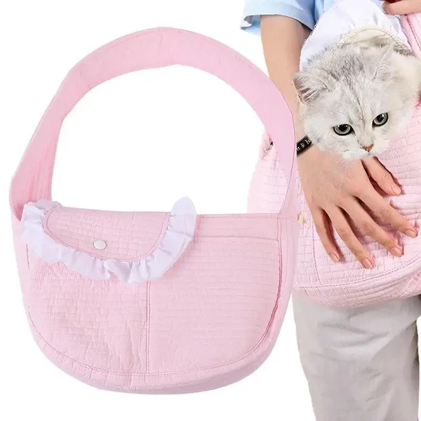 Transportadores de gato Pet Dog Sling Carrier Bolsa Bolsa de Bolsa Segura Bolsa Bolsa de Filhote de Filhote de Culpão ao ar livre Bolsa de conforto de algodão único