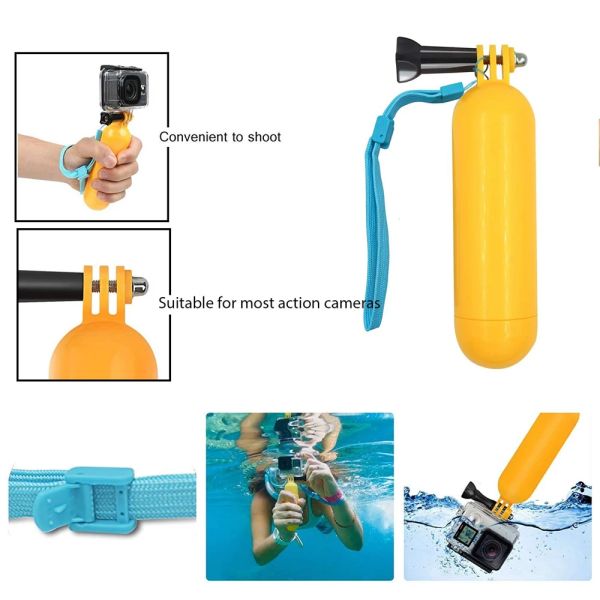 Grip de mão flutuante para GoPro subaquático GoPro Mandel Monopod Pólo para Go Pro Hero 12 11 10 9 8 7 6 Acessórios de câmera SJCAM