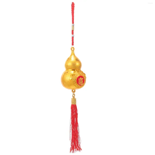 Dekorative Figuren Yuanbao Anhänger Frühlingsfestlieferungen Chinesische Hängende Ornament Dekoration Plastikstil Gold