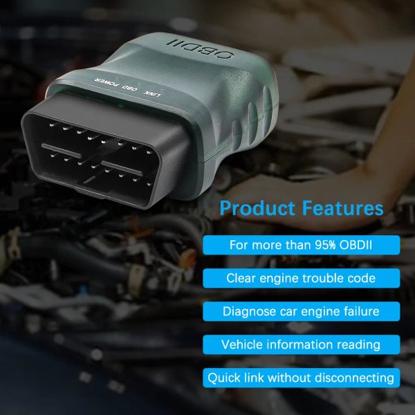 New Bluetooth 4.0 ELM327 OBD2 OBD Scanner per iOS Android 2 in 1 Codice Reader Clear Errore Strumento diagnostico Strumento Diagnostico Luce del motore