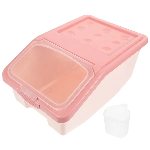 Бутылки для хранения прозрачная рисовая коробка кухня Разное зерновая мука влажно-защищенная запечатанное цилиндр (розовый) большой