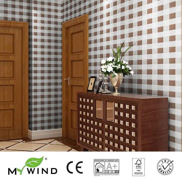 Sfondi 2024 Il mio vento Lively Lattice Luxury Carta di carta da parati Weave Grass Clouts 3D Design European Vintage Wall Papers