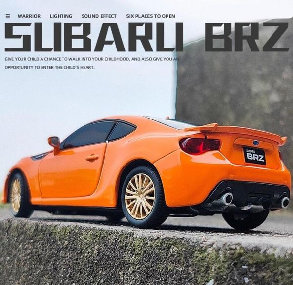 1 32 Subaru Brz Alloy Sports Car Model Diecast Metal игрушечные автомобили Car Model Sound Light Collection Childrens Toy Gift N6884715