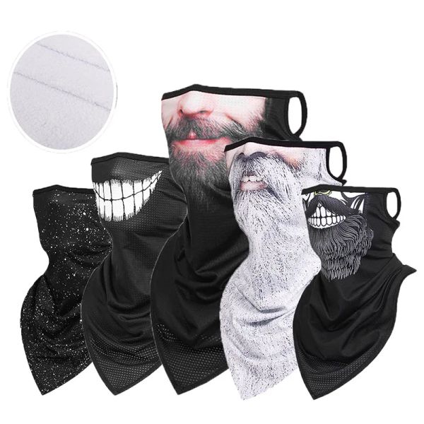 Poles 3d Winterdreieck Schalbalaclava Fleece Motorrad Gesichtsschild atmungsable Gesichtsmaske Windproof warmes Bandana Ski Lätzchen Schal