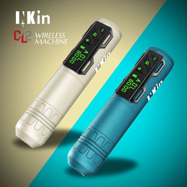 Máquina Inkin Cl2 CL2 Wireless Battery Tattoo Pen Hine Motor suíço personalizado 1800 mAh Bateria duradoura com cabo USB