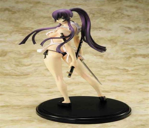 Charaani Highschool do morto Busujima Saeko PVC Ação Figura Toys Anime Sexy Girl Girl Collectible estátua boneca Presente226G2319294